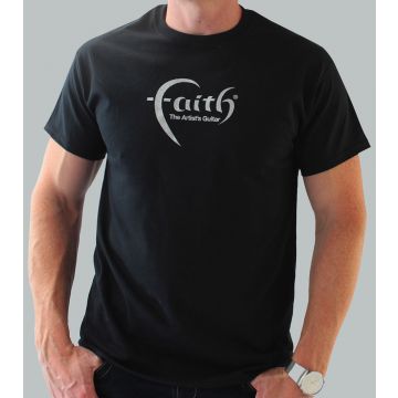 Faith Guitars T-Shirt Black/Silver - X-Large